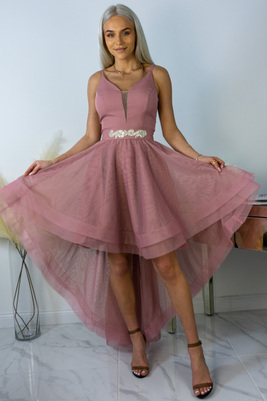 DUSTY PINK ASYMMETRICAL PROM DRESS EDA