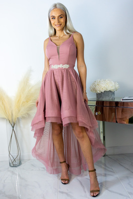 DUSTY PINK ASYMMETRICAL PROM DRESS EDA