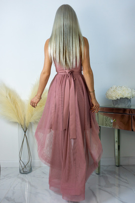 DUSTY PINK ASYMMETRICAL PROM DRESS EDA