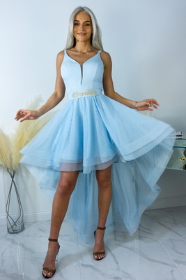 LIGHT BLUE ASYMMETRICAL PROM DRESS EDA