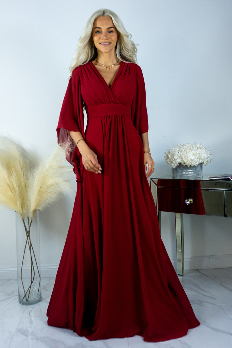 Burgundy red maxi dress Sloane