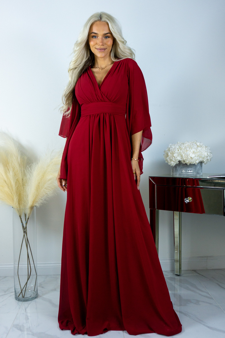 Burgundy red maxi dress Sloane