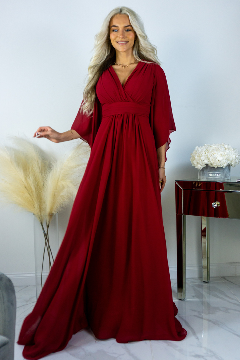 Burgundy red maxi dress Sloane