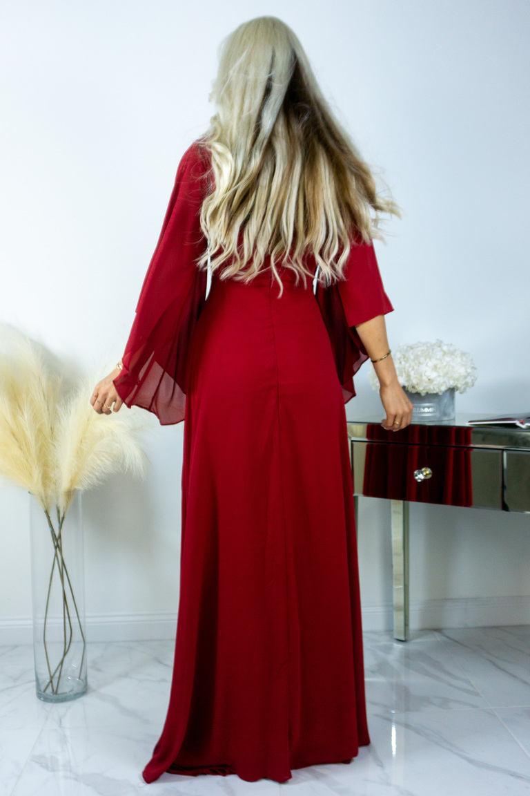 Burgundy red maxi dress Sloane