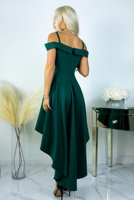 Zaļa asimetriska izlaiduma kleita Tanja