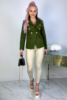 Khaki militārā stila žakete