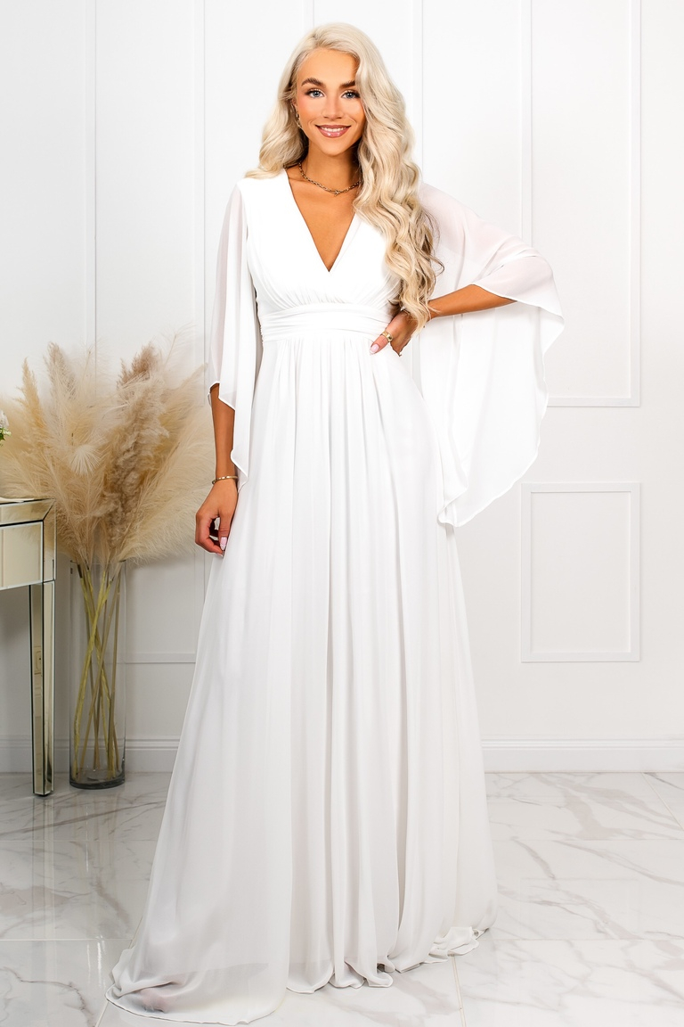 Balta kāzu kleita ar tauriņa piedurknēm Sloane