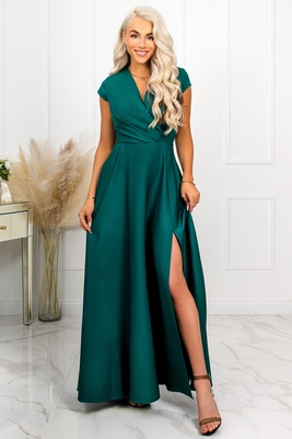 Zaļš apkakles maksi kleita Pelin