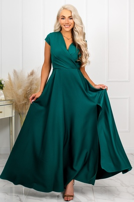 Zaļš apkakles maksi kleita Pelin