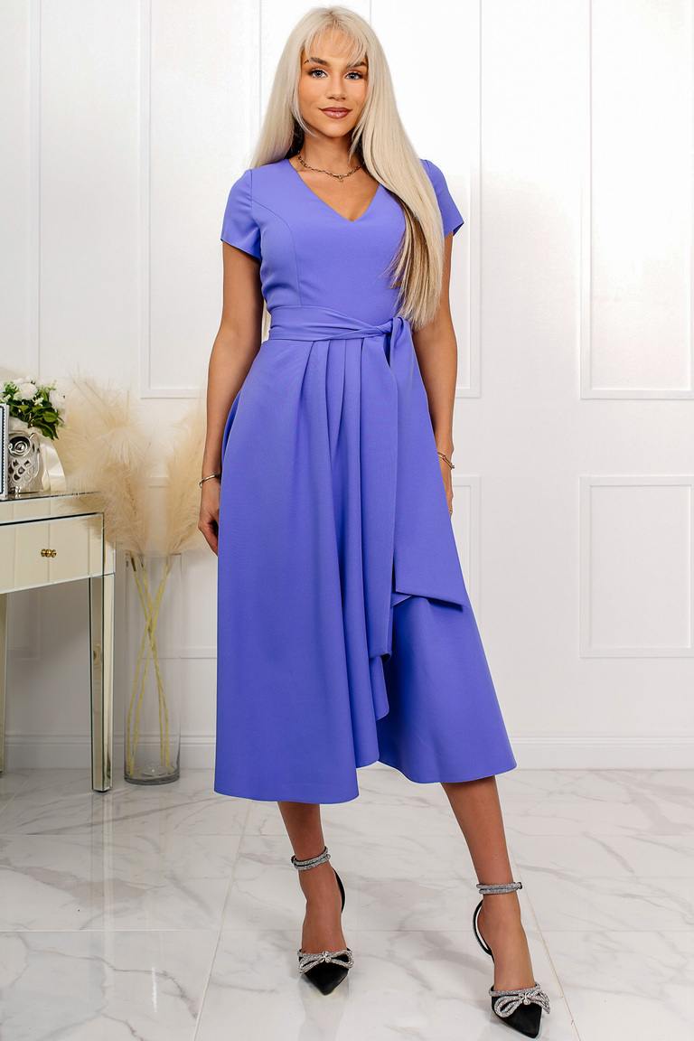 Zili-violeta klasiska piegriezuma slidotāju kleita Mailis