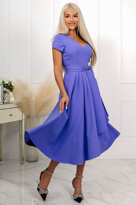 Zili-violeta klasiska piegriezuma slidotāju kleita Mailis