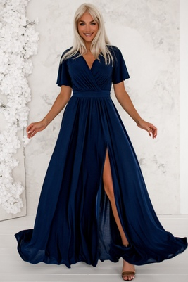 Bella tumši zila maxi kleita