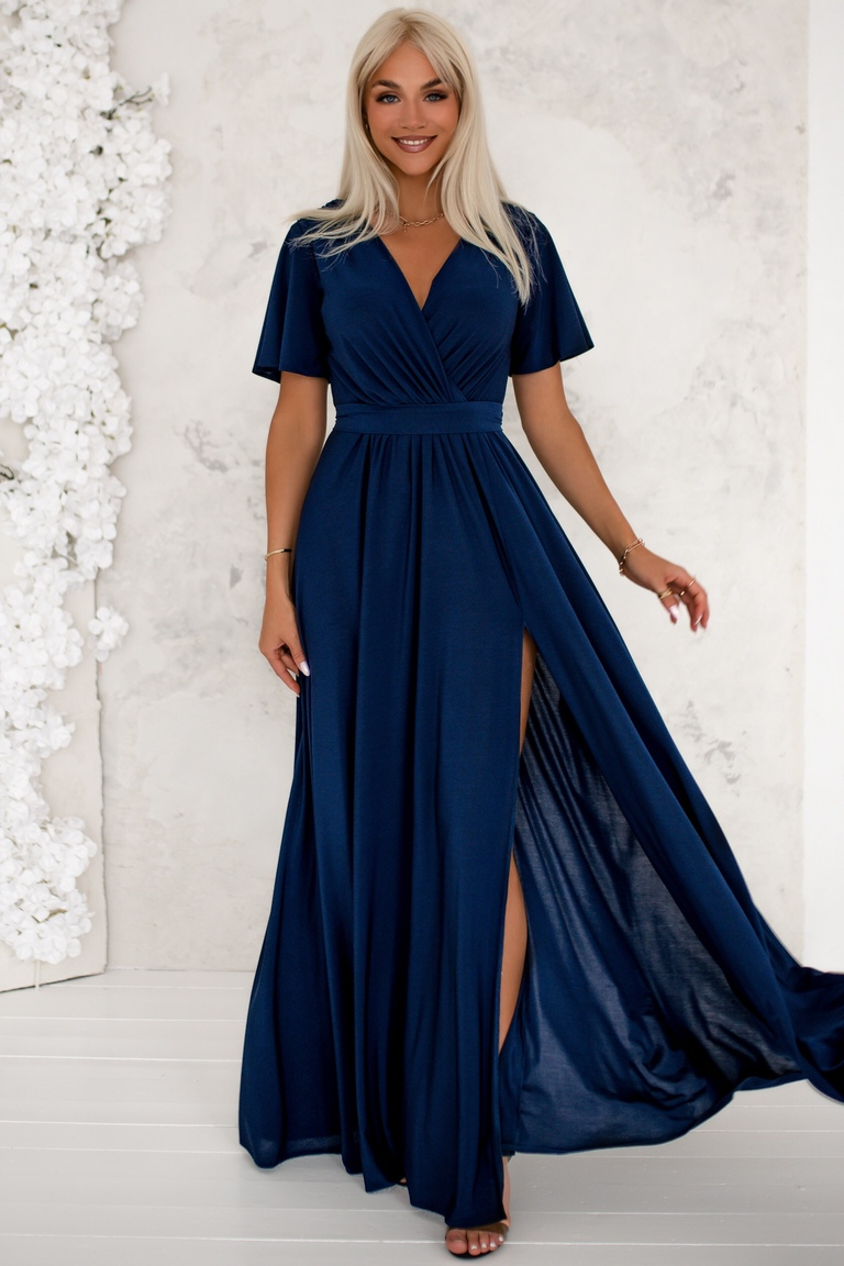 Bella tumši zila maxi kleita