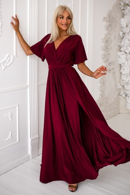 Tumši sarkana maxi kleita Bella