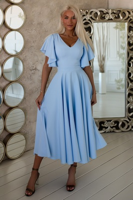 Debeszila midi kleita ar volānu piedurknēm Loreen