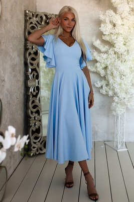 Debeszila midi kleita ar volānu piedurknēm Loreen