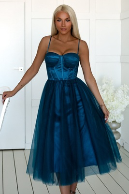 Habiba petrolzila tilla kleita ar korsetes muguru