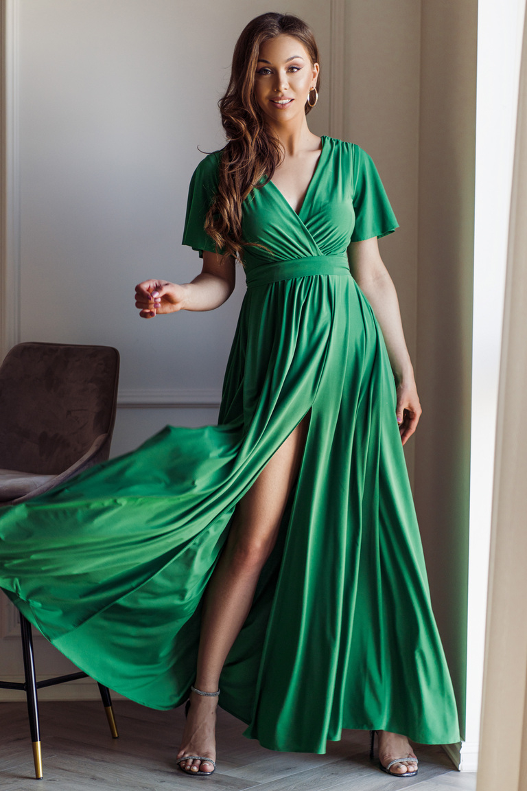 Zaļa maxi kleita Bella