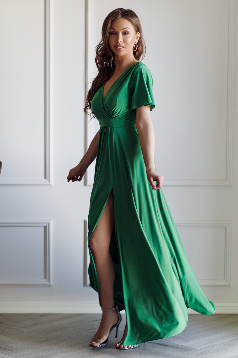 Zaļa maxi kleita Bella