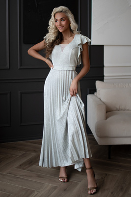 Sudraba mirdzuma maksi kleita Xandra