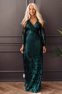 Zaļa flitera maxi kleita Birsen