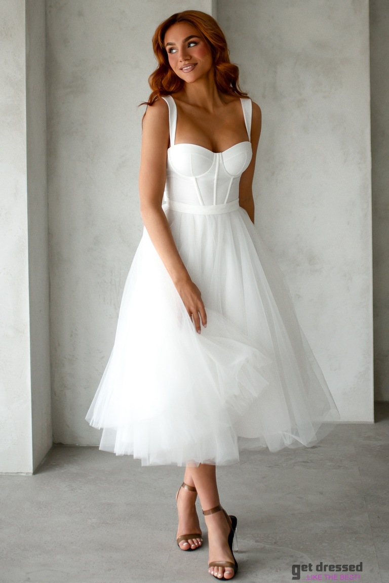 Balta tilla kleita ar korseti Katriina