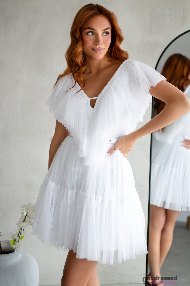 Balta tilla izlaiduma kleita Eleonor