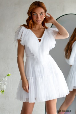 Balta tilla izlaiduma kleita Eleonor