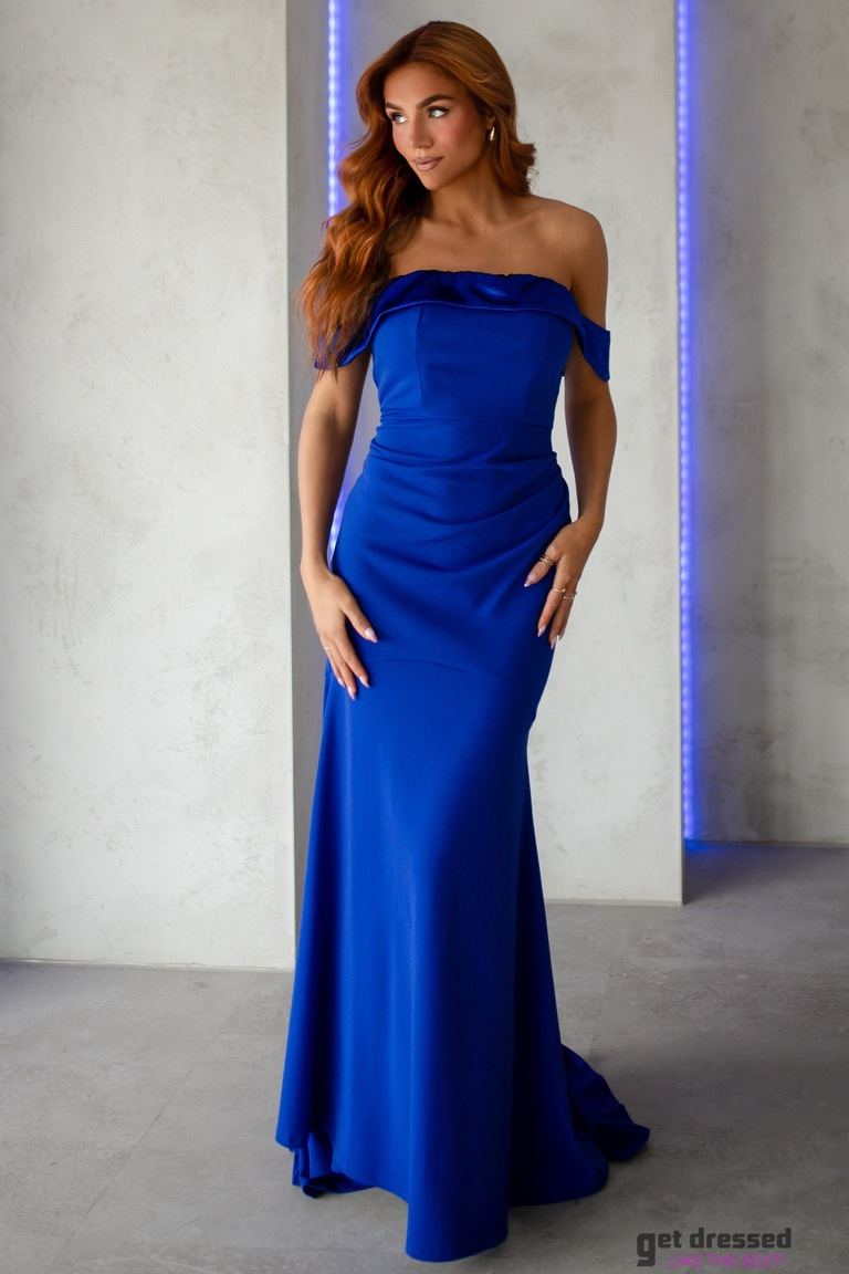 Elektriski zila maxi kleita Heleene