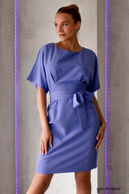 Blāvi violeta kimono stila midi kleita