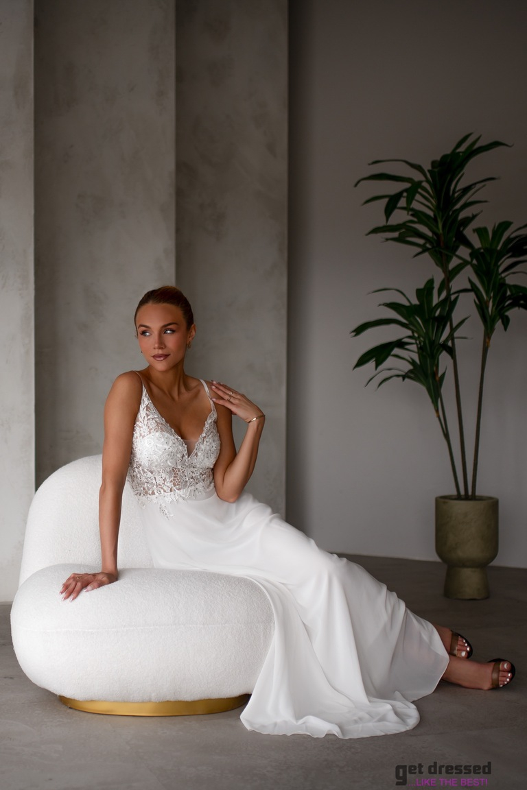 Balta kāzu kleita Grēta