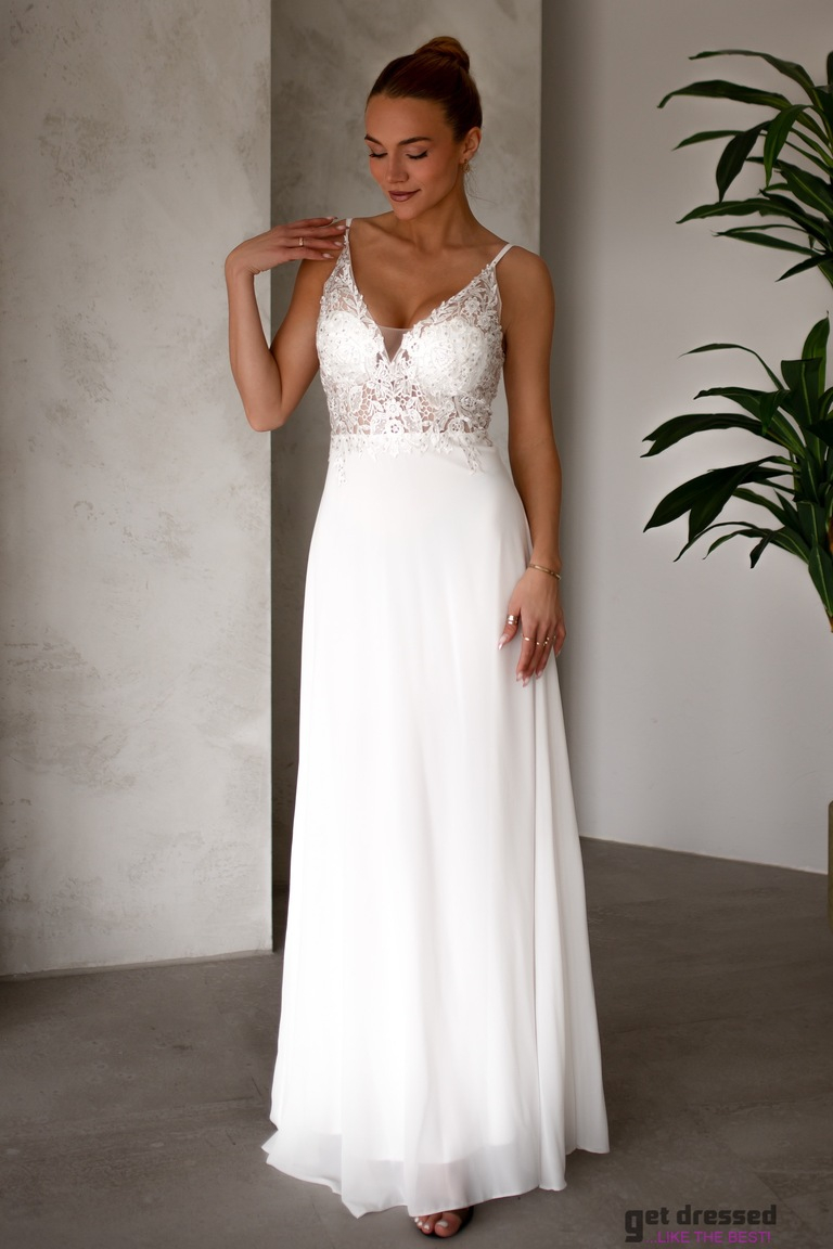 Balta kāzu kleita Grēta