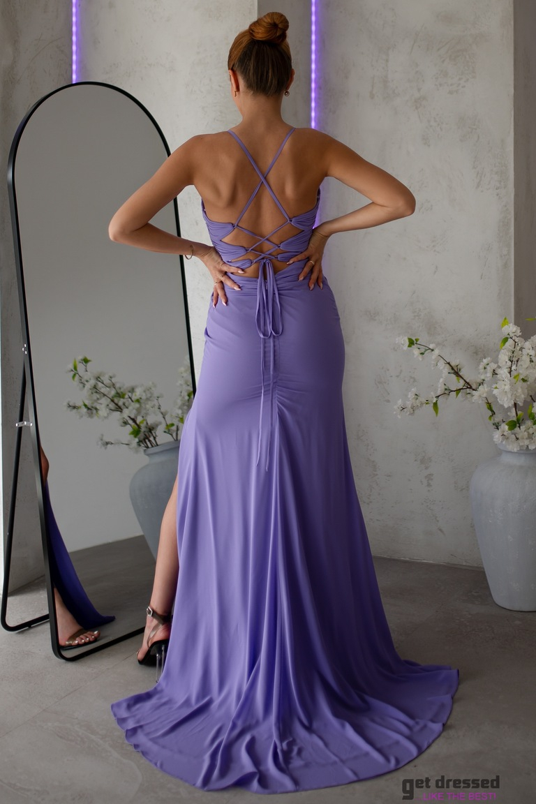 Lavandas korsetes muguras maxi kleita Velentina