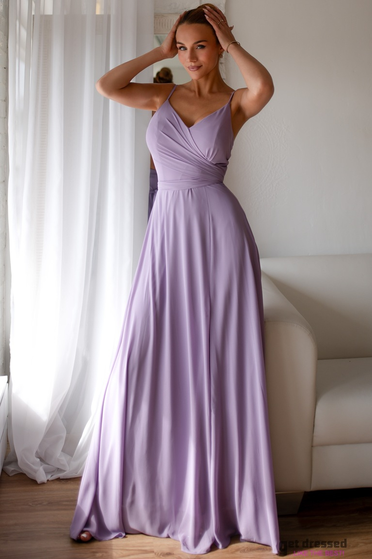 Ceriņi šifona maxi kleita Gammy