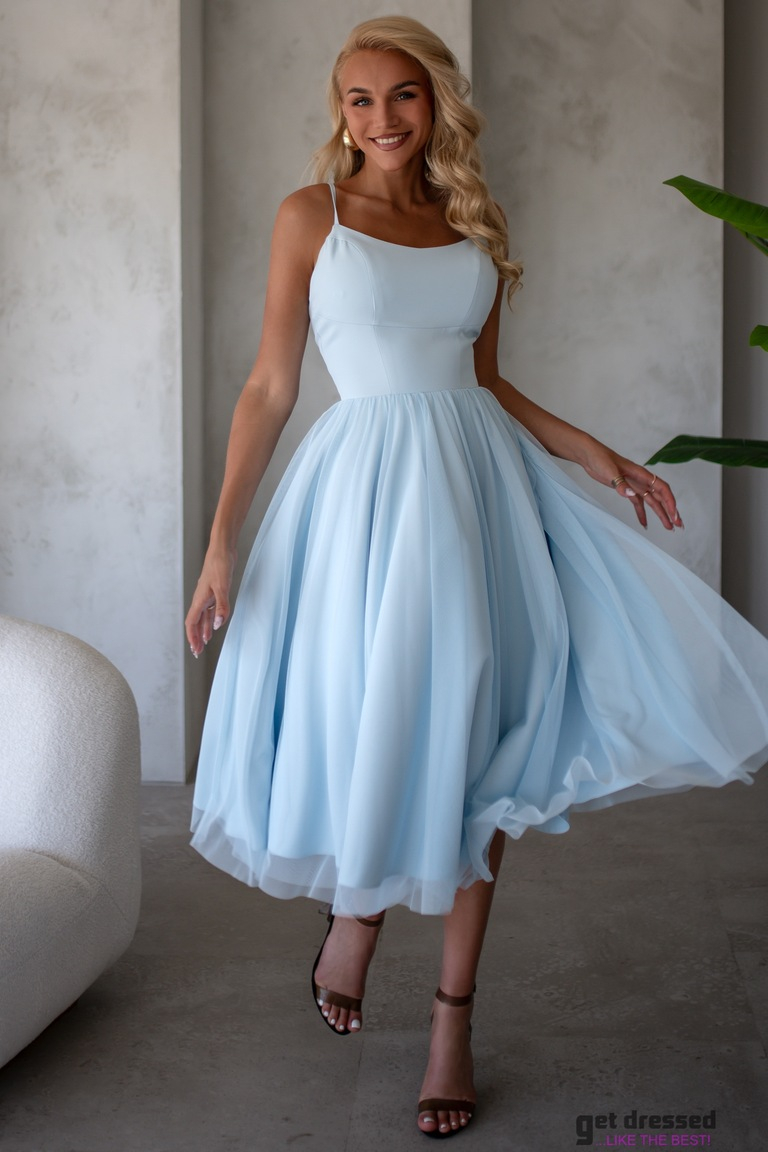 Gaiši zila korsetes izlaiduma kleita Annabelle