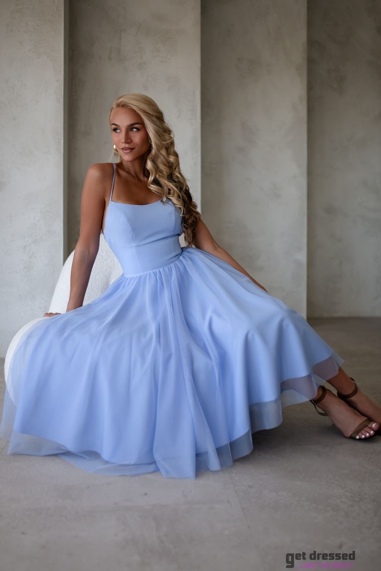 Debesu zila korsetes izlaiduma kleita Annabelle