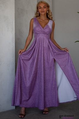 Ceriņi mirdzoši maksi kleita Rosalind