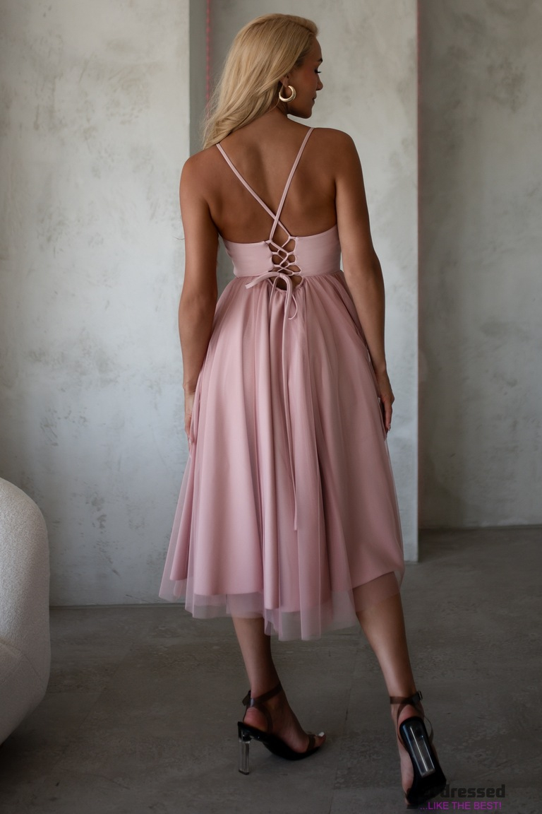 Annabelle rozā korsetes izlaiduma kleita