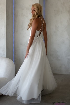 Balta kāzu kleita ar korsetes muguru Annabelle maxi