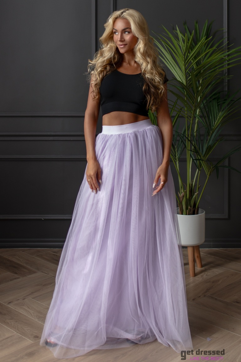 Lavandas tilla maksi svārki