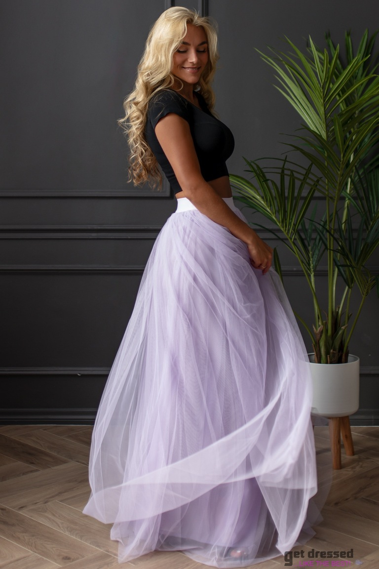 Lavandas tilla maksi svārki