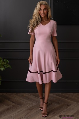 Pūderi rozā fliteru kleita Krislin