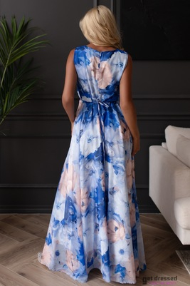 Angela zila puķaina maksi kleita