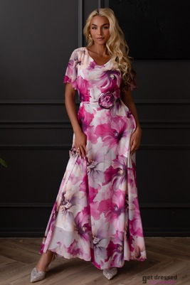 Noelle rožu ziedu maksi kleita