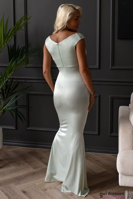 Pistāciju zaļa maxi kleita aprīlis