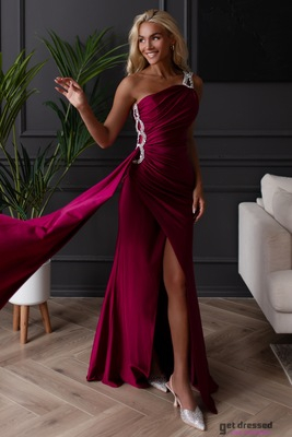 Tumši sarkana maxi kleita Gabrielle