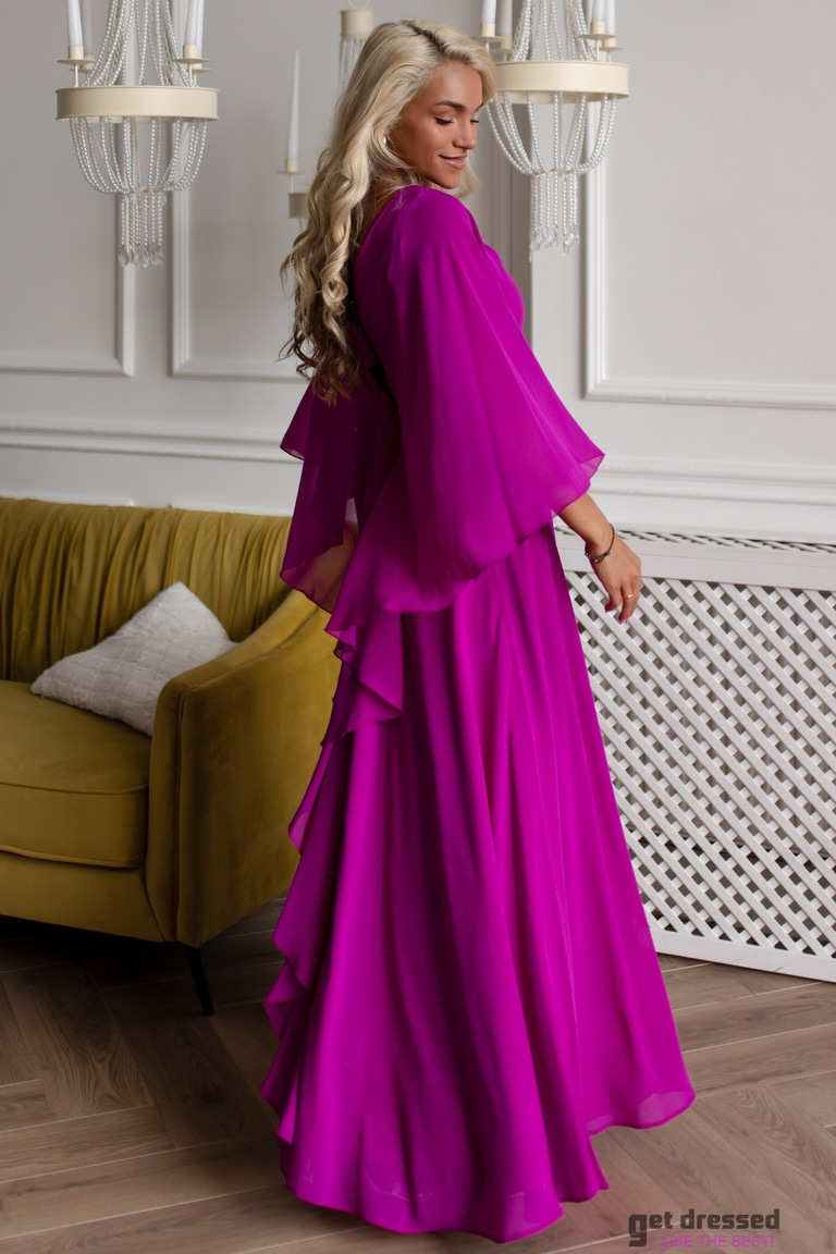 Fuksijas rozā maksi kleita Jasemin