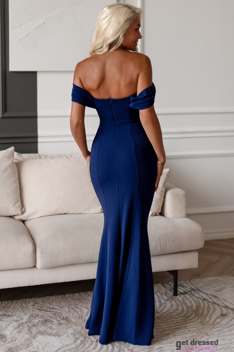 Tumši zila maxi kleita Leila