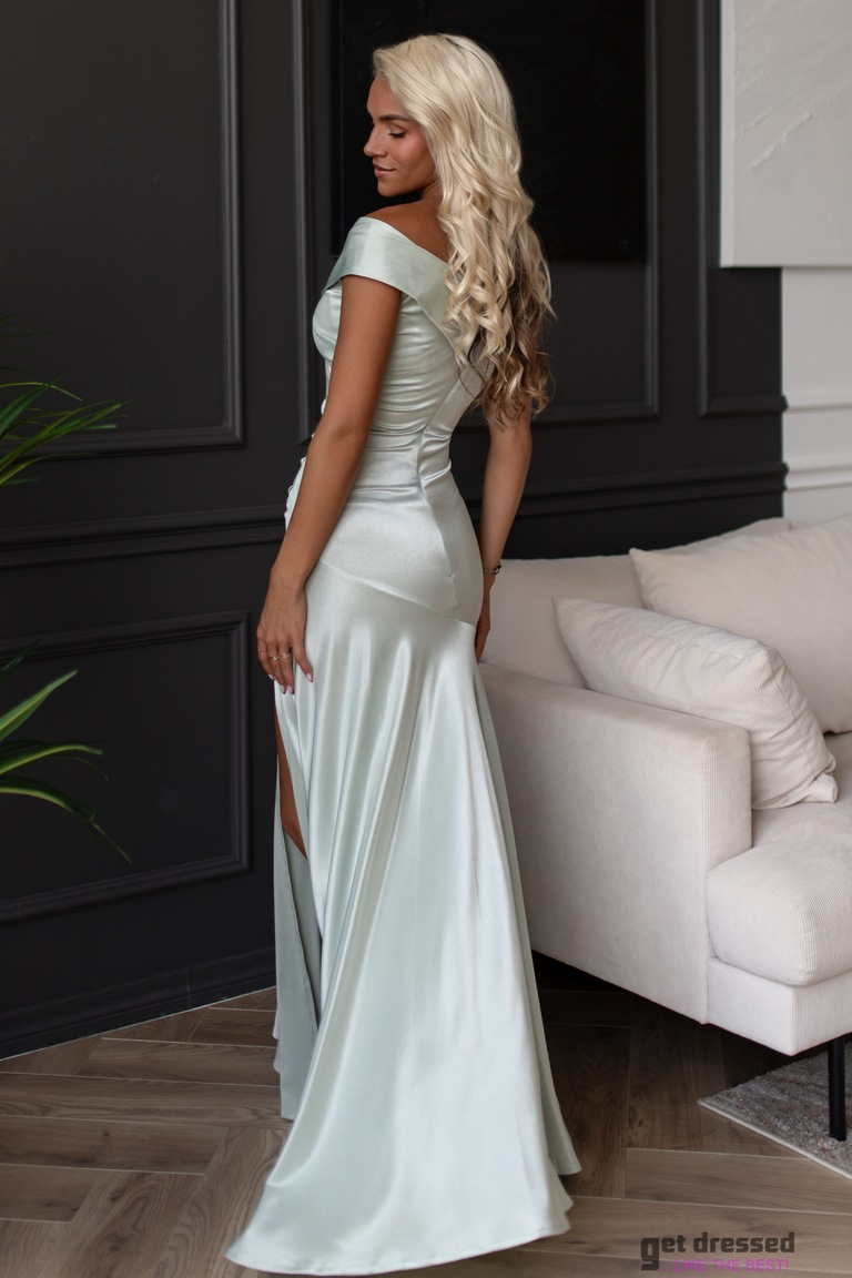 Pistāciju zaļa maxi kleita Jameelia