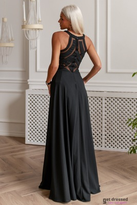 Melna maxi kleita Illusion